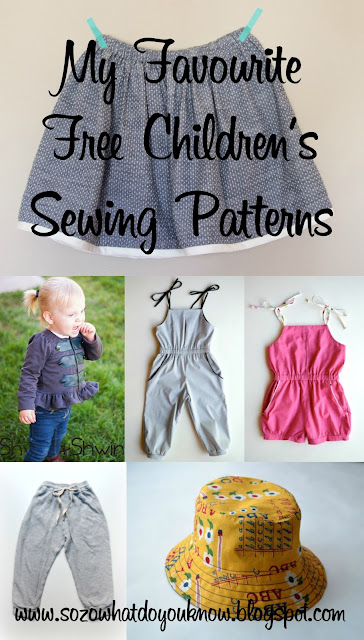 So, Zo': My Favourite Free Children's Sewing Patterns (UPDATED SEPT 2022)