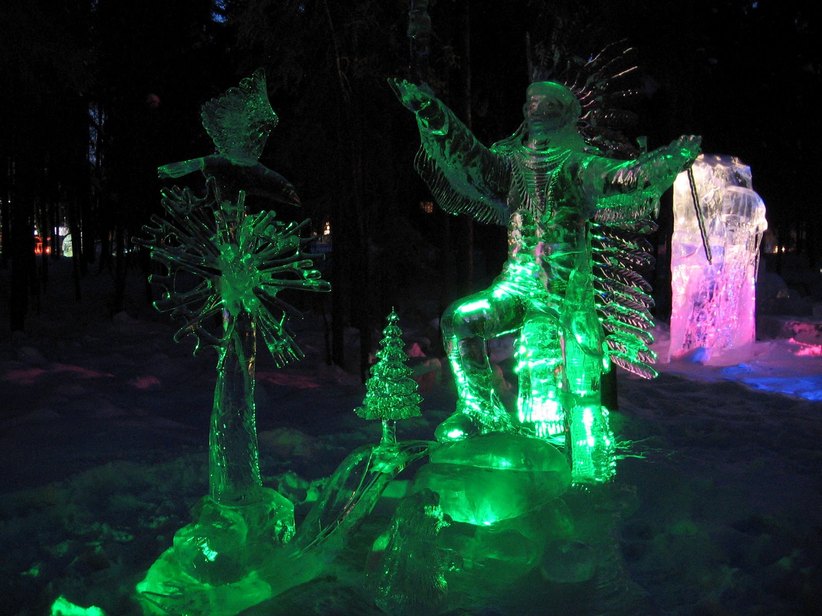 Homemade Alaska Ice Sculptures At Ice Alaska