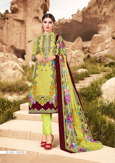 AlZohaid Roohi Lawn Pakistani Dress Material