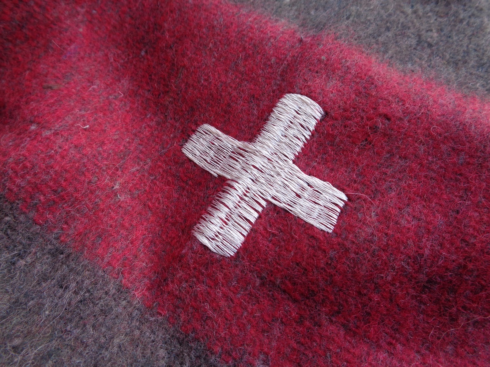 Four Bees Swiss Military Blanket, Wool Reproduction by Swiss Link