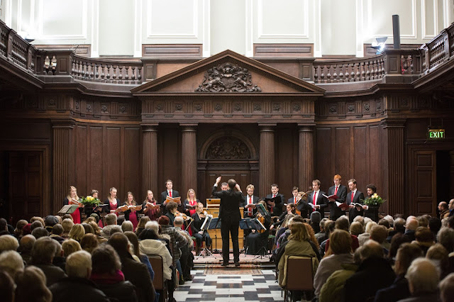 Chris Parsons conducting Eboracum Baroque in Handel's Messiah at the Senate House, Cambridge