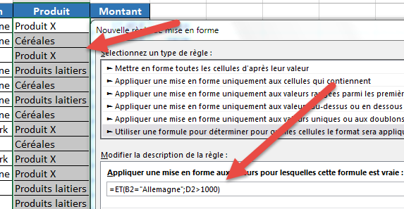Utiliser la fonction ET comme règle Utiliser la fonction ET comme règle