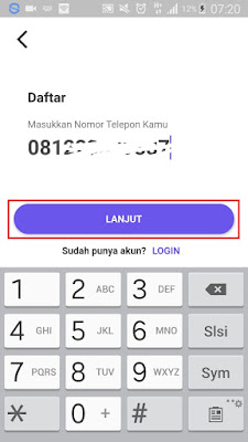 cara daftar dari aplikasi Fazzcard Android