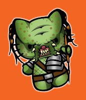 Hello Kitty in Predator costume
