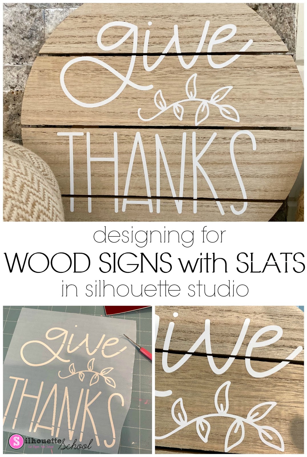 How to Design for Wood Signs with Slats in Silhouette Studio