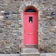 Doors of Ireland: Peach door in Bantry West Cork