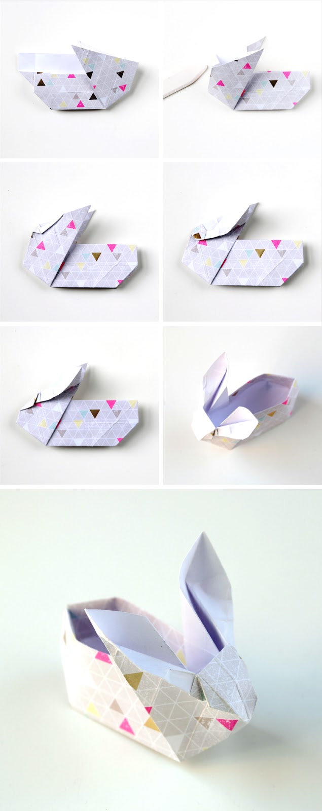 DIY ORIGAMI EASTER BUNNY BASKETS. Gathering Beauty
