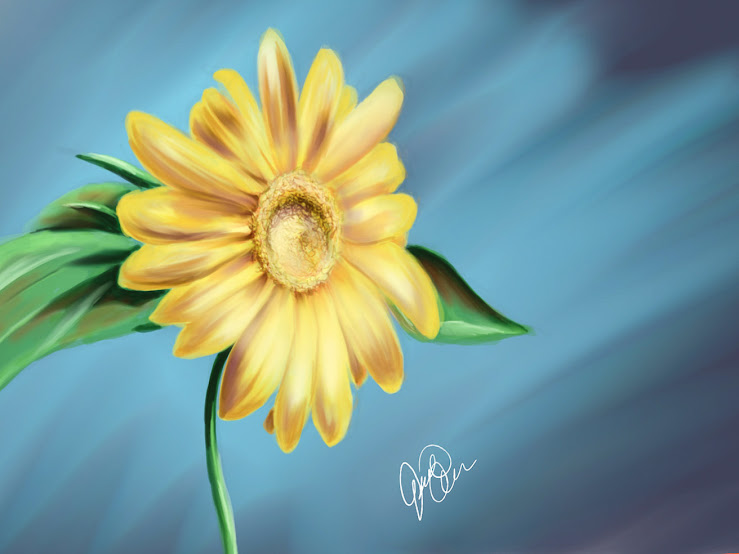 sunflower digital painting