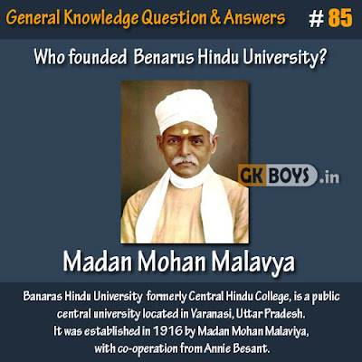 Who founded  Benarus Hindu University?