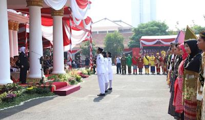 Peringatan Sumpah Pemuda ke-91 tahun 2019 ini mengambil tema 'Bersatu Kita Maju'