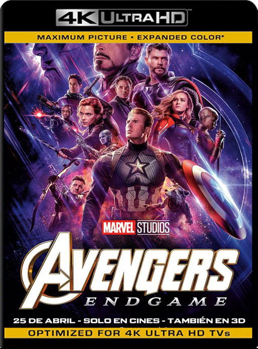 Avengers: Endgame (2019) 4K 2160p UHD [HDR] Latino [GoogleDrive]