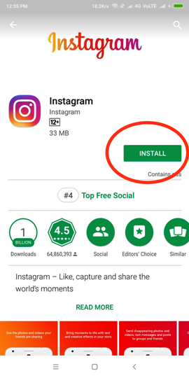play store install option