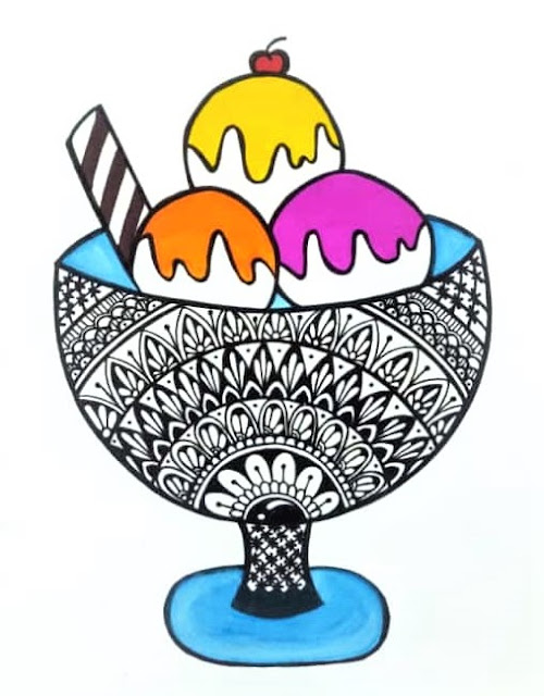 Ice-Ice-Cream Mandala Art ~ ArtyArsh -Creative World