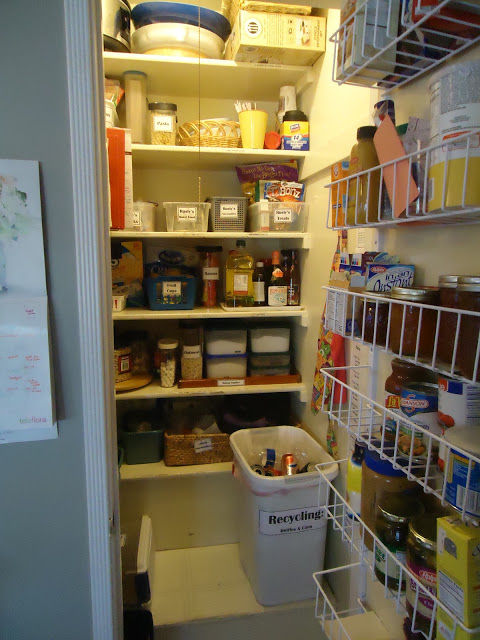 pantry organized labeled