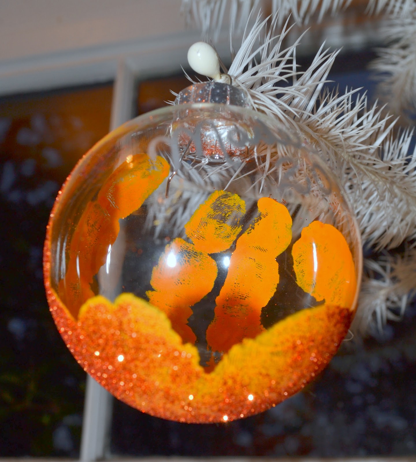 Christmas Day Tradition Make Glittered Handprint Keepsake Ornaments