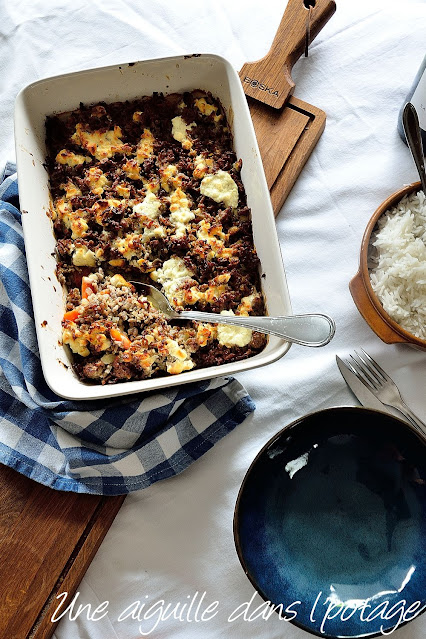 minced meat-gratin-carrots-feta