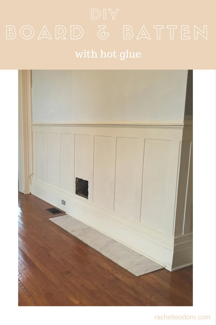 DIY Board and Batten with Hot Glue