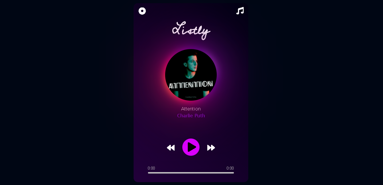 Music Player web app made in HTML, CSS, Javascript | MrDevKnown