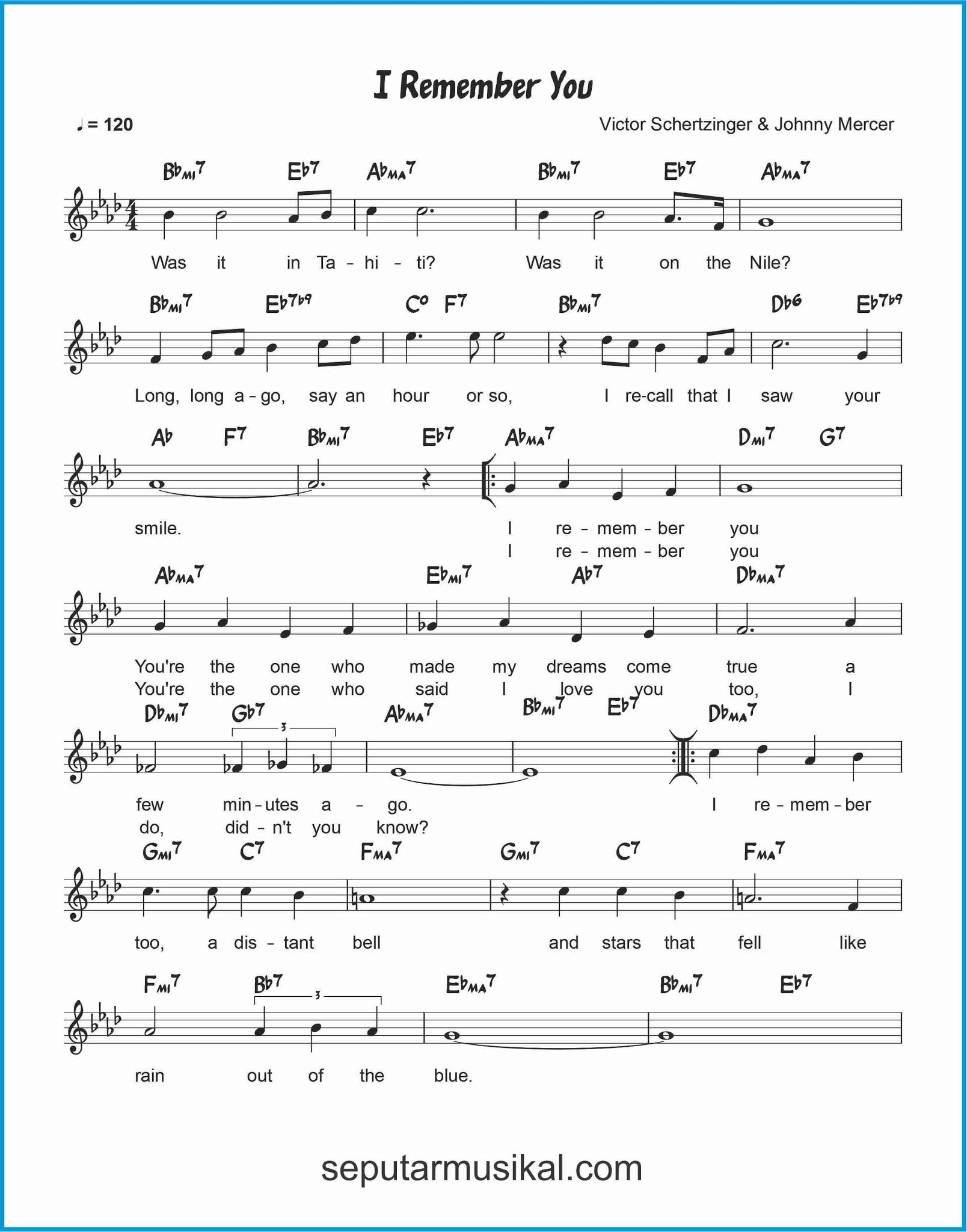 Chord Lagu I Remember You SEPUTAR MUSIK