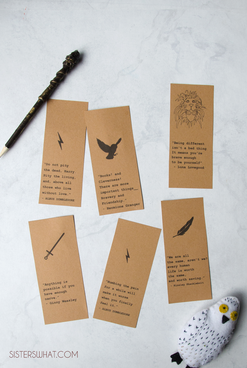 Printable Harry Potter Quote Bookmarks Set 2 - Sisters, What!