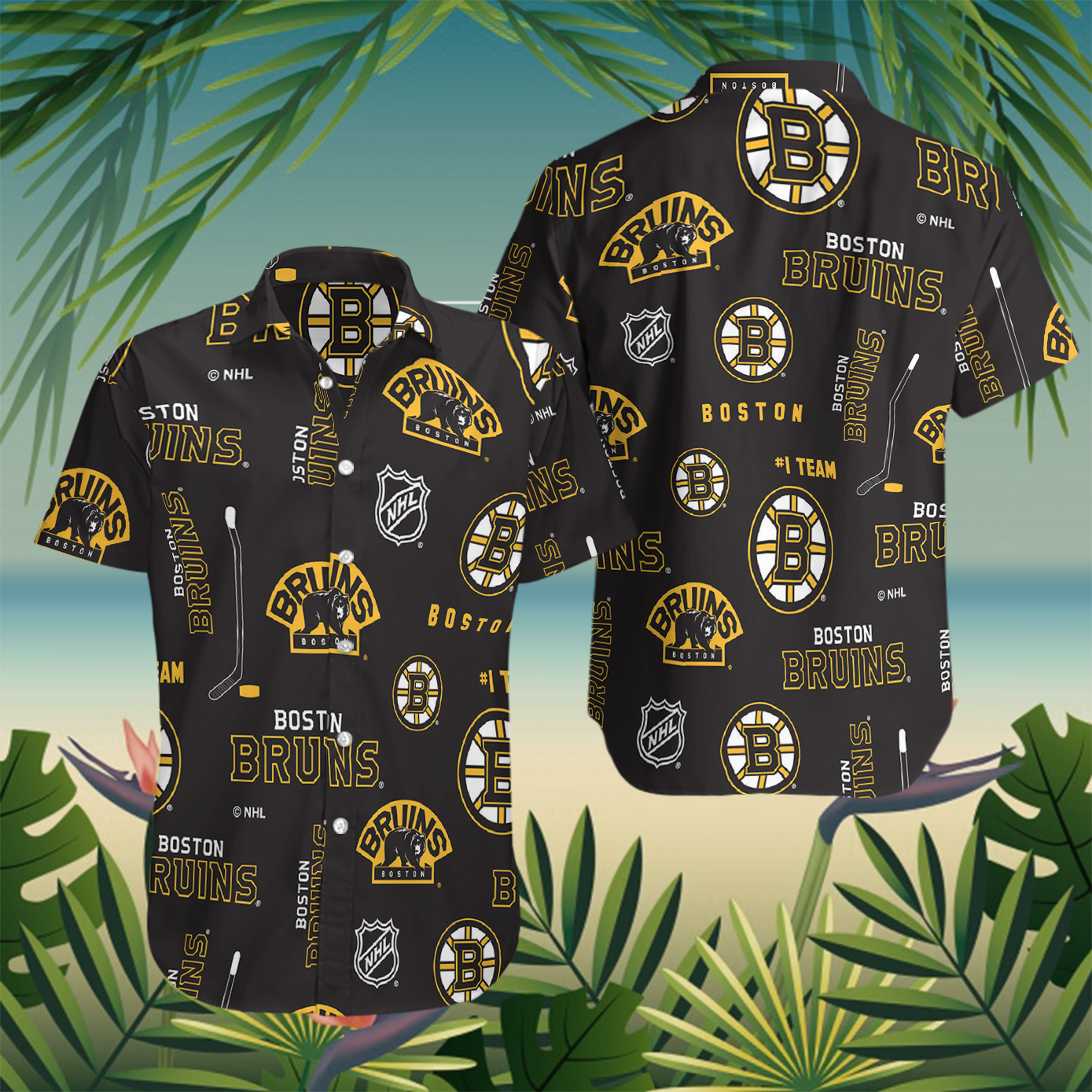 Boston bruins hawaiian shirt Clearance