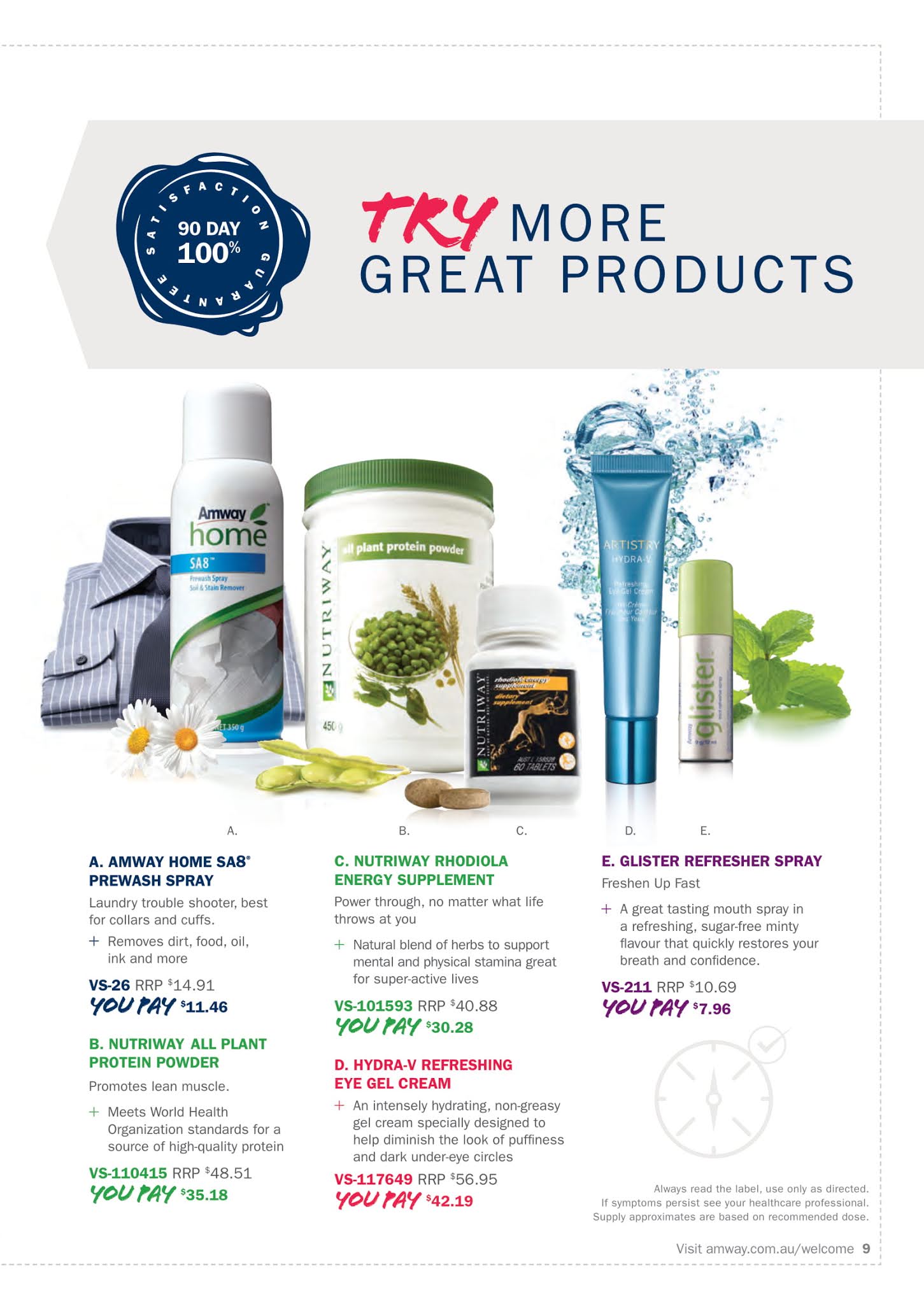 Amway Australia Product List Online Artistry Espring Sa8 Nutriway Glister Santinique Xs Body Key Icook Amway Leaders