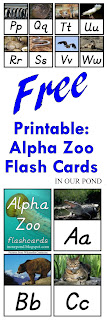FREE Alpha-Zoo Flashcards Printables from In Our Pond