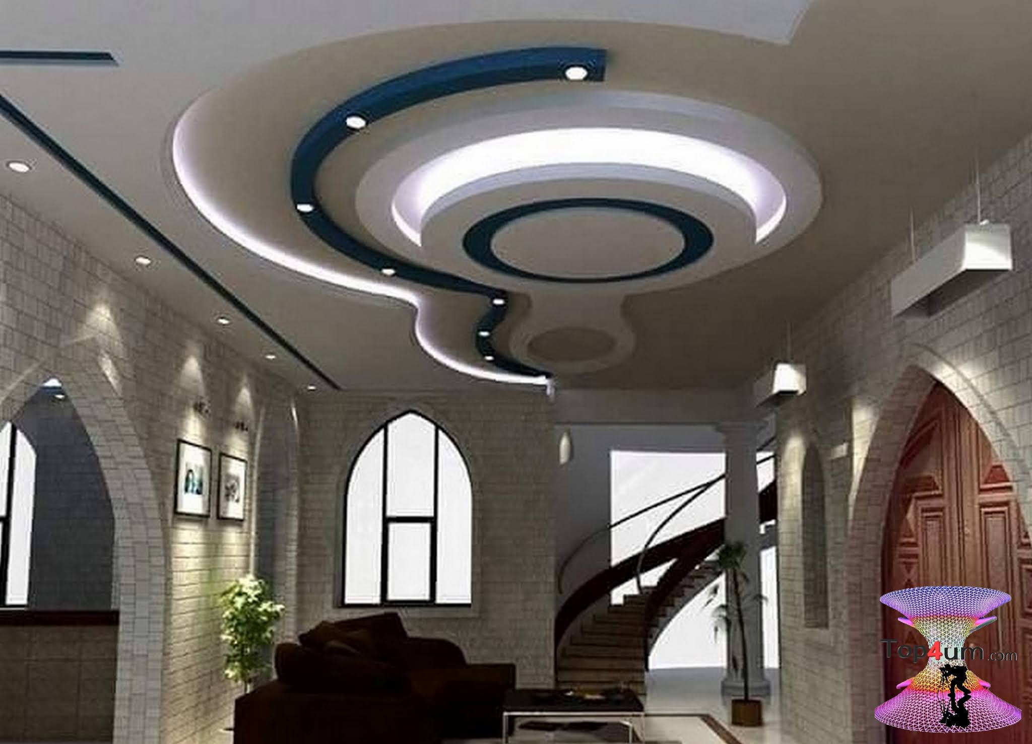 اسقف جبس بورد للصالات مستطيلة 2022 decor4style