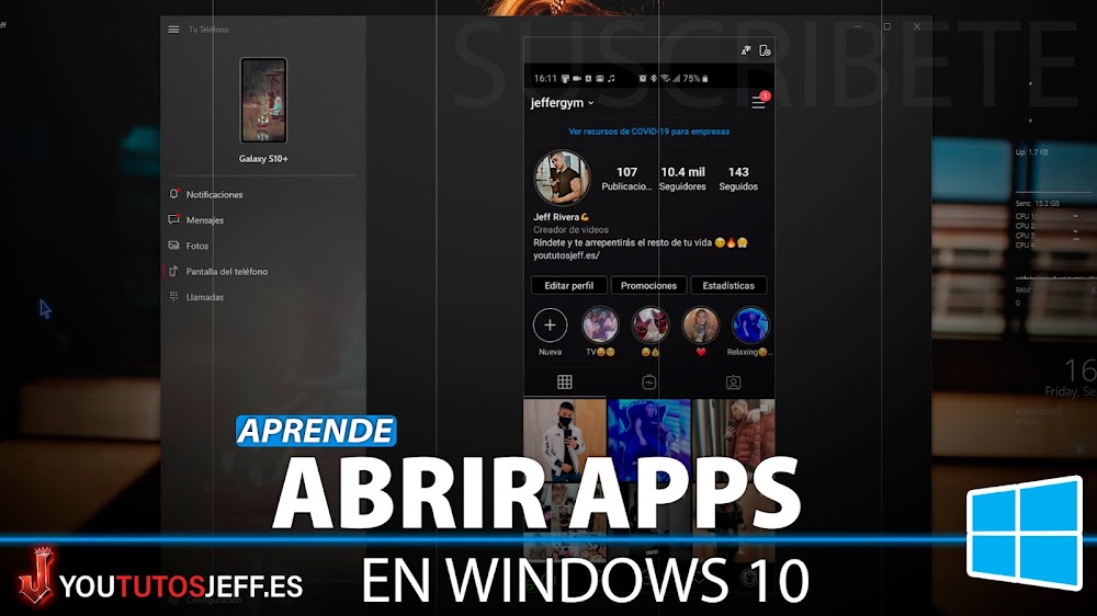 Abrir Aplicaciones Android en Windows 10 con tu Teléfono