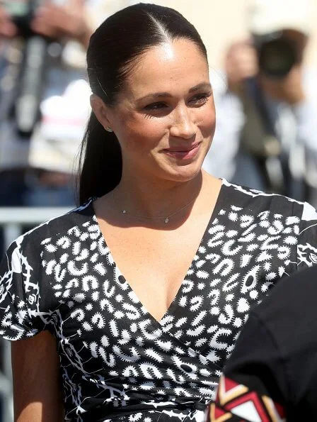 Meghan Markle wore a new maxi wrap dress by Mayamiko