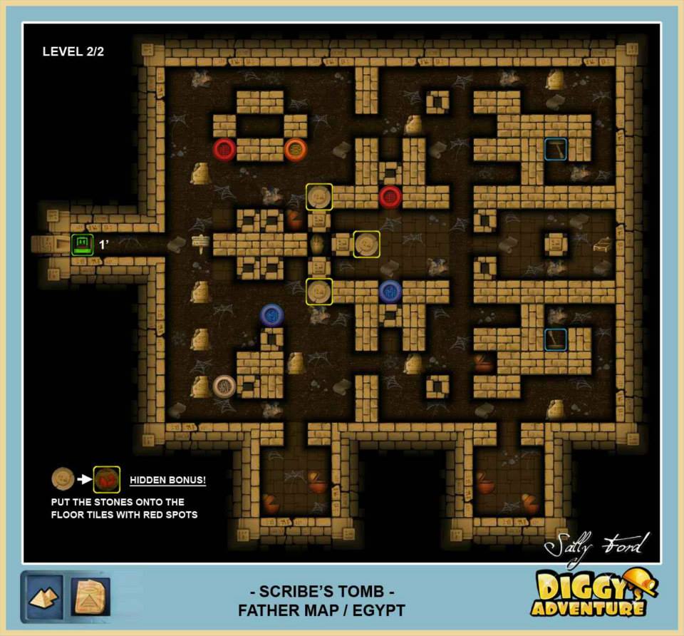 Diggy's Adventure Walkthrough: Egypt Father Quest / Scribe Tomb