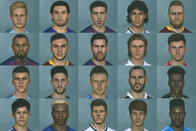 Faces Repack Update Texture For PES 2017