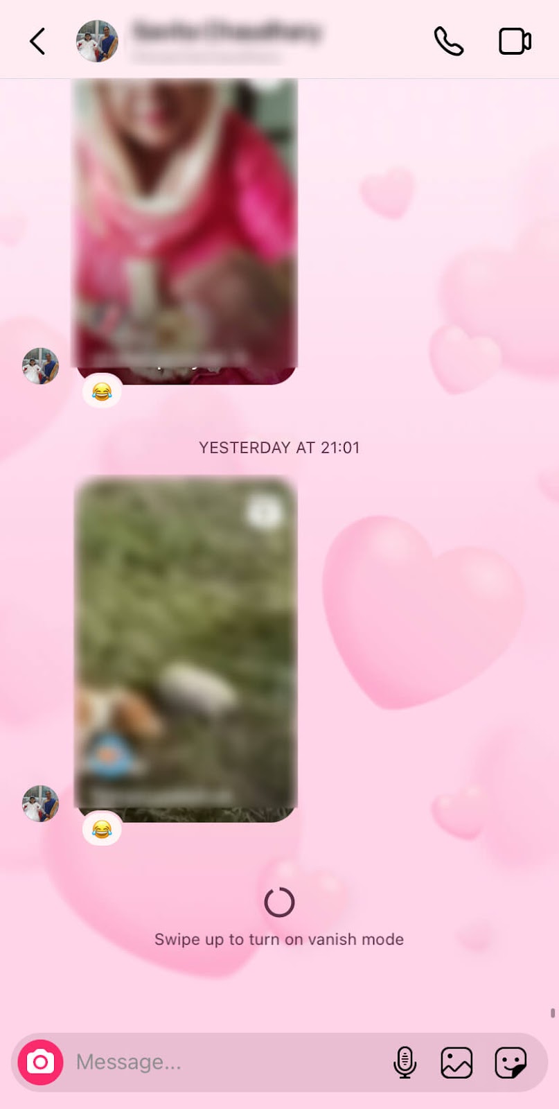 Turn on vanish mode on Instagram