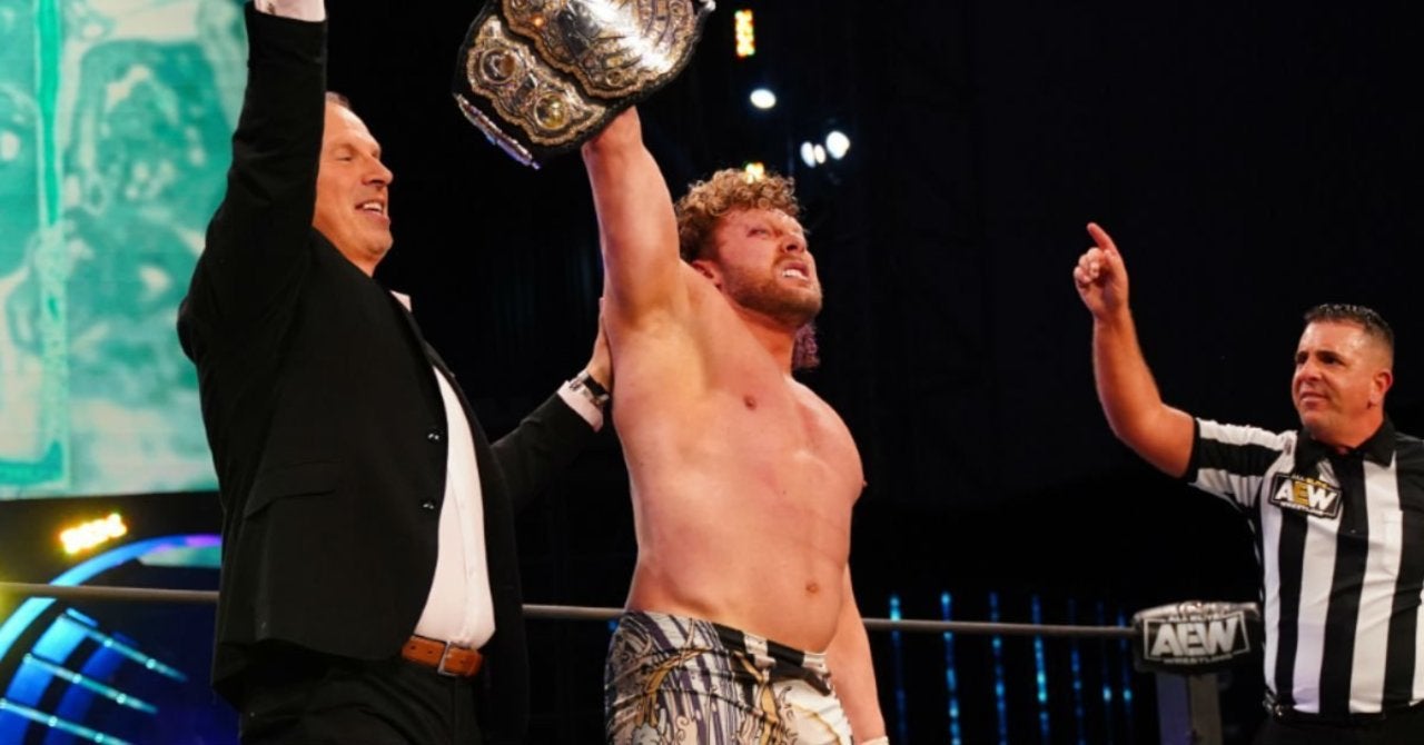 Kenny Omega winning the AEW World Championship on AEW Winter is Coming
