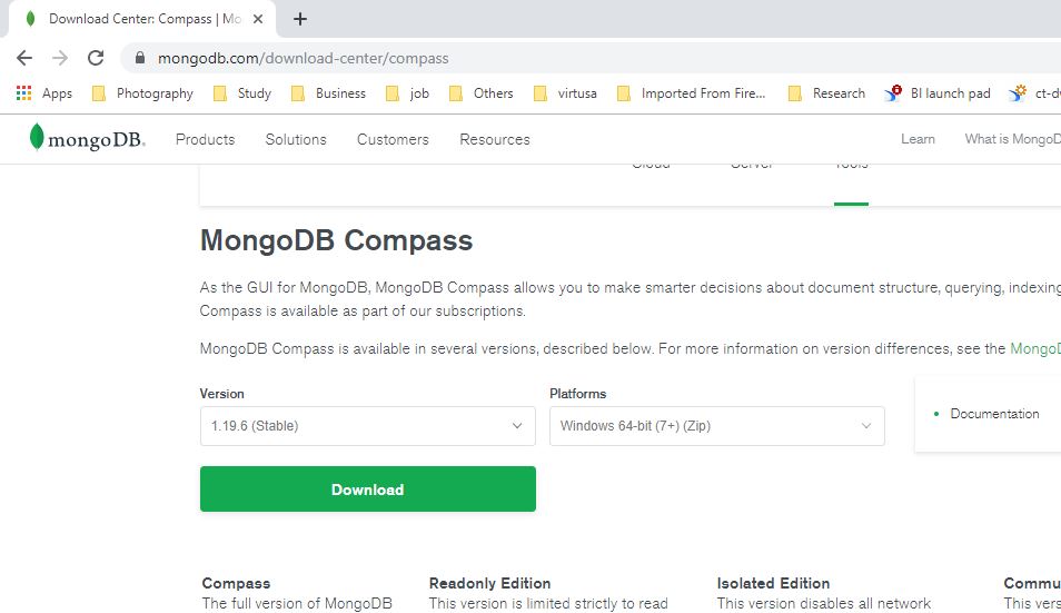 Install MongoDB Compass community version in Windows 10 OS Pubudu