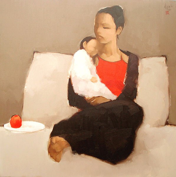 Nguyen Thanh Binh 1954 | Vietnamese Figurative painter