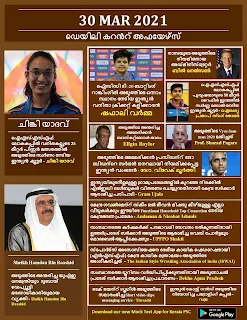 Daily Malayalam Current Affairs 30 Mar 2021