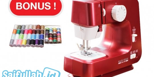 KOSHI KOSHI Sewing Machine : Mesin Jahit Multifungsi Bonus Benang Set 60 Warna