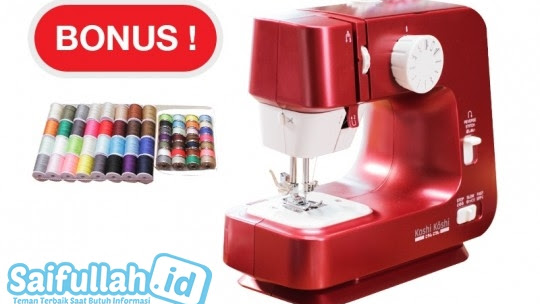 KOSHI KOSHI Sewing Machine : Mesin Jahit Multifungsi Bonus Benang Set 60 Warna