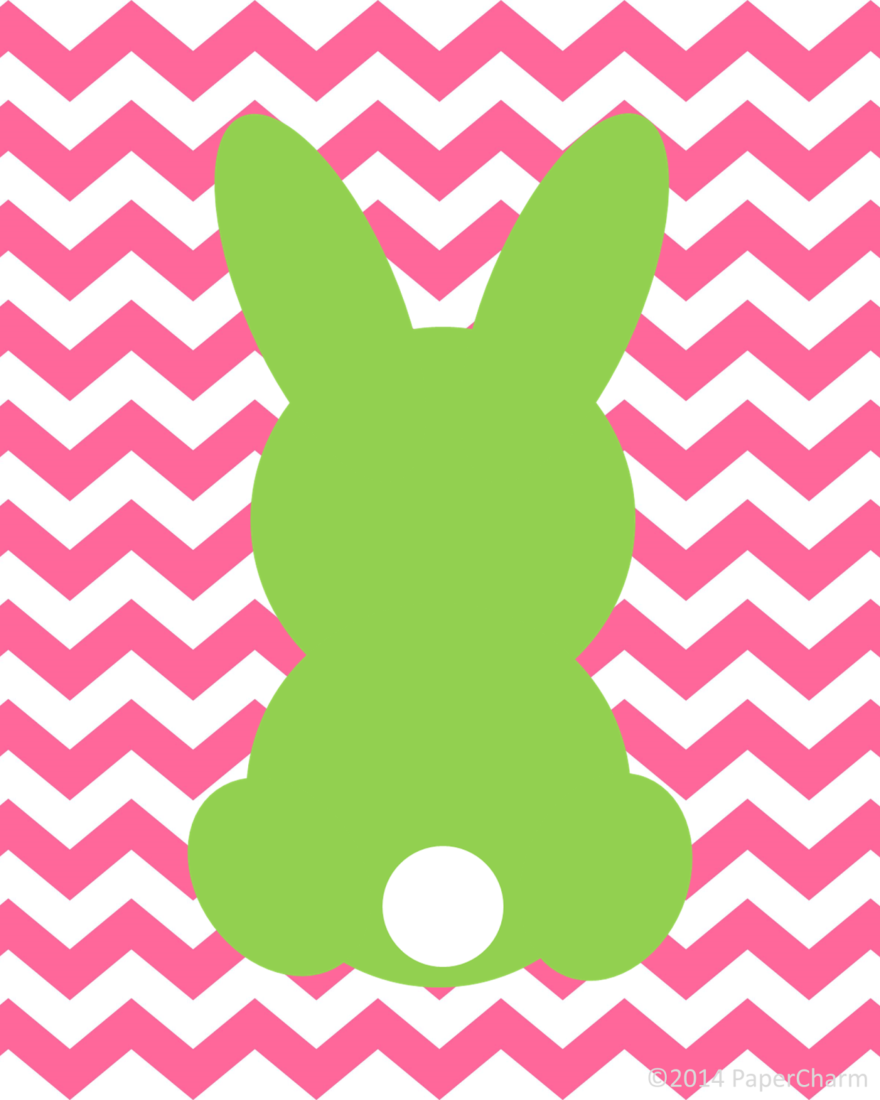 PaperCharm Free Bunny Silhouette Easter Printable Art