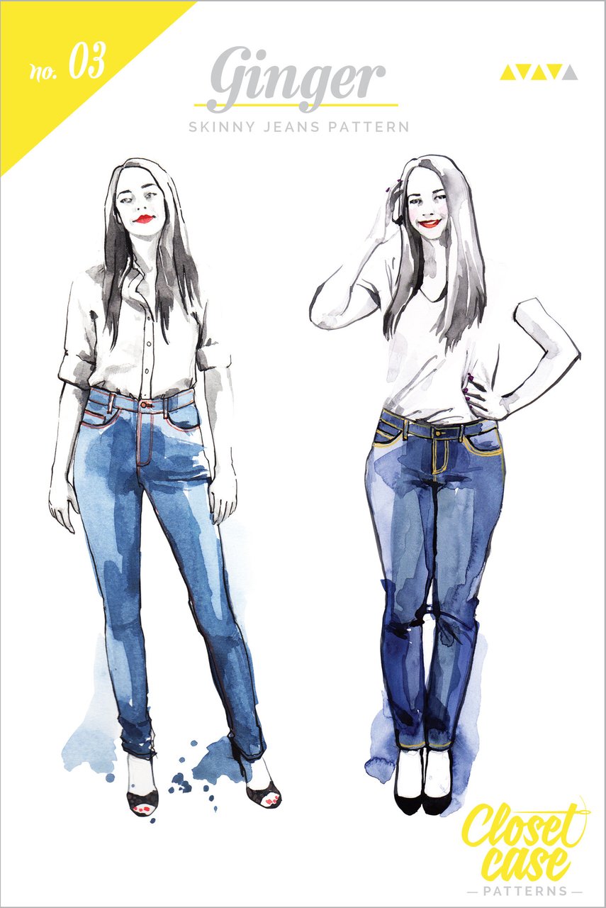 high waisted jeans sewing pattern