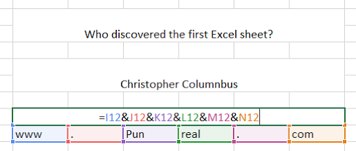This excel pun is all about discovery.