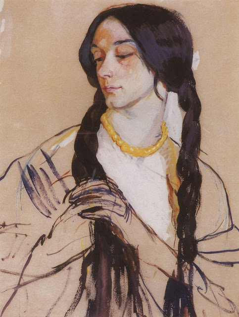 Серебрякова Зинаида Евгеньевна - Портрет О.К.Лансере. 1910