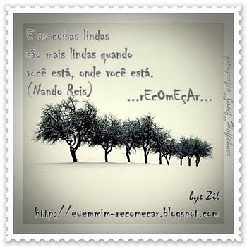 Veio do recomeçar, Blog que adoro!!