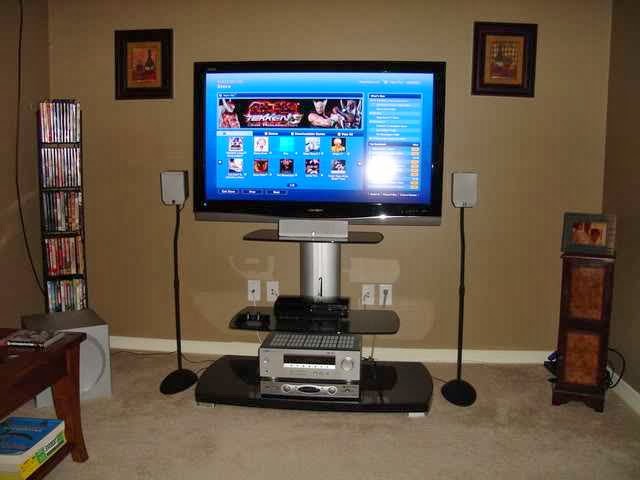 Comfortable Home Entertainment System Setup Design Photo