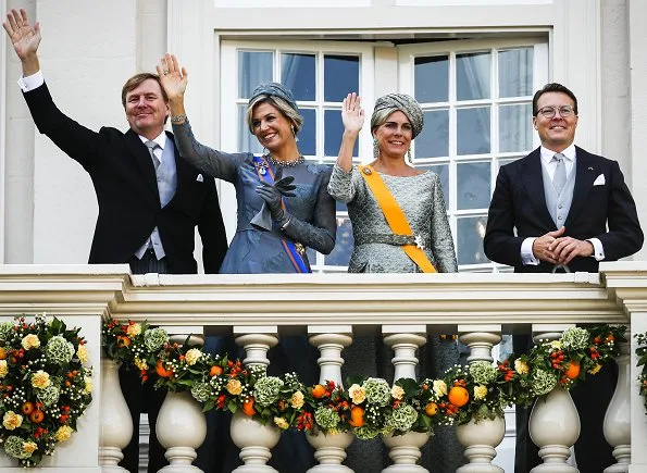 King Willem-Alexander, Queen Maxima, Princess Laurentien and Prince Constantijn attend the opening of the Prince's Day 2017. Maxima wore Natan dress