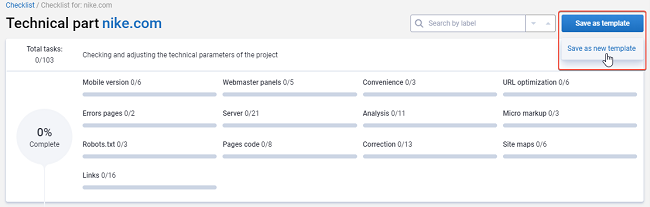 How To Save Templates in Checklist