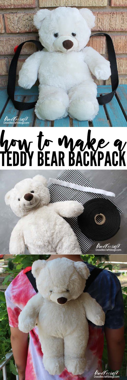 TEDDY BEAR BACKPACK TUTORIAL PART 1 