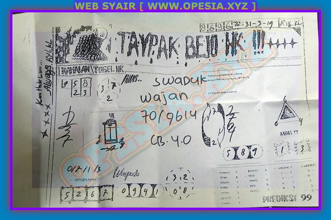 Forum Syair Hk Mbah Bejo Syair Jitu 3