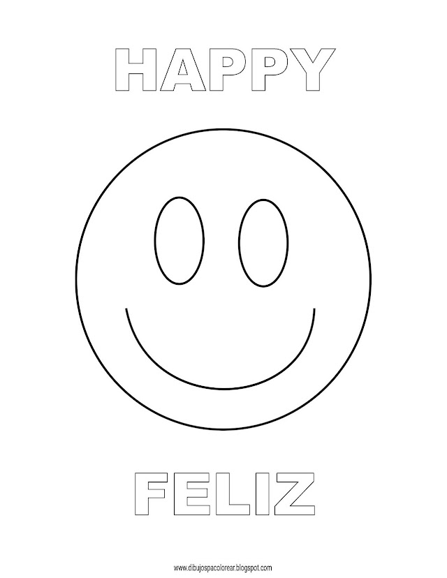 Dibujos Inglés - Español con F: Happy- Feliz